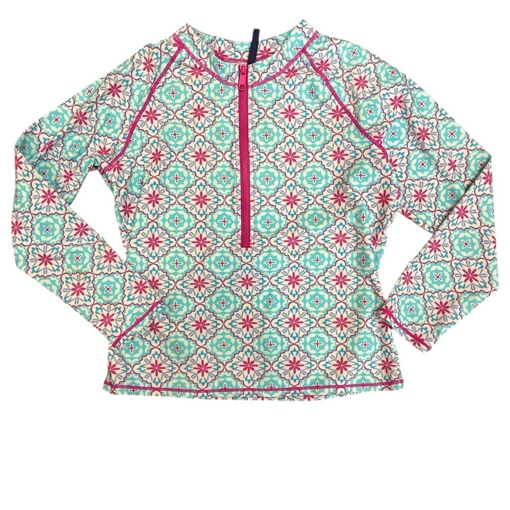 AQUA ET SOL Hilton Head Rash Guard - UPF 50+, Zip Neck, Long Sleeve Large - Picture 3 of 6
